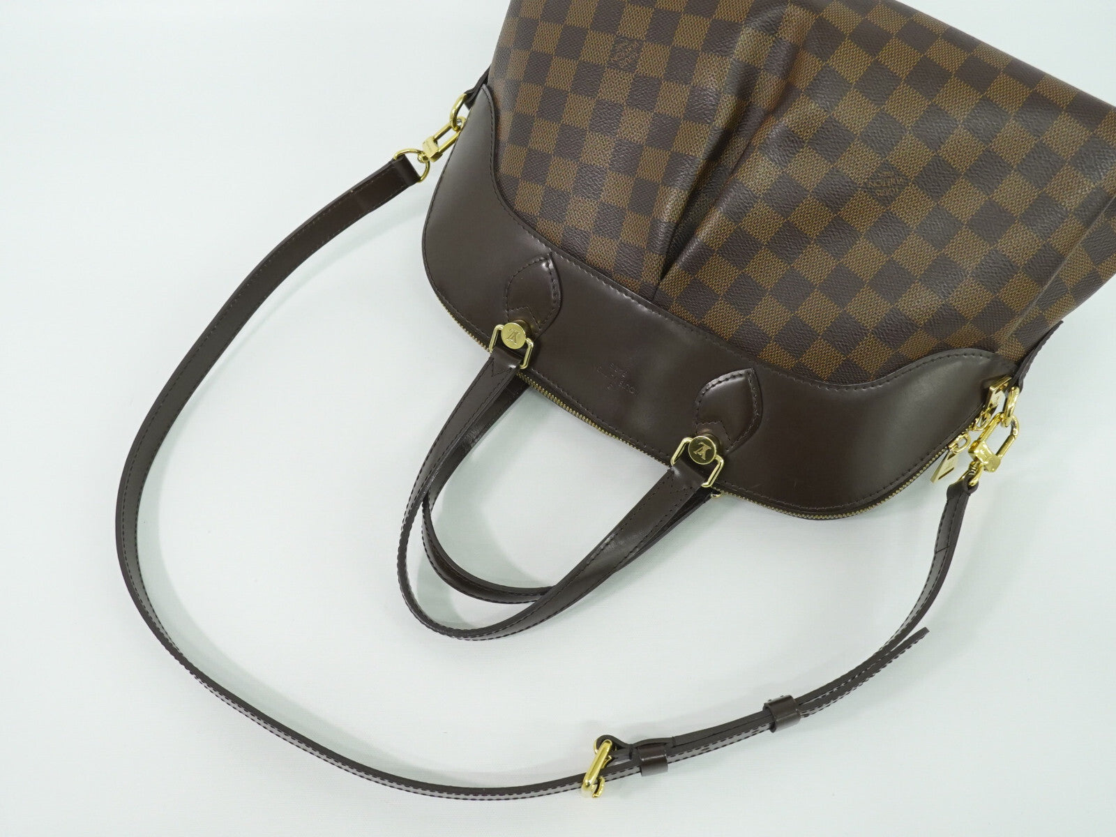 Louis Vuitton Salvi Handbag Damier, BROWN, CANVAS, Handbag
