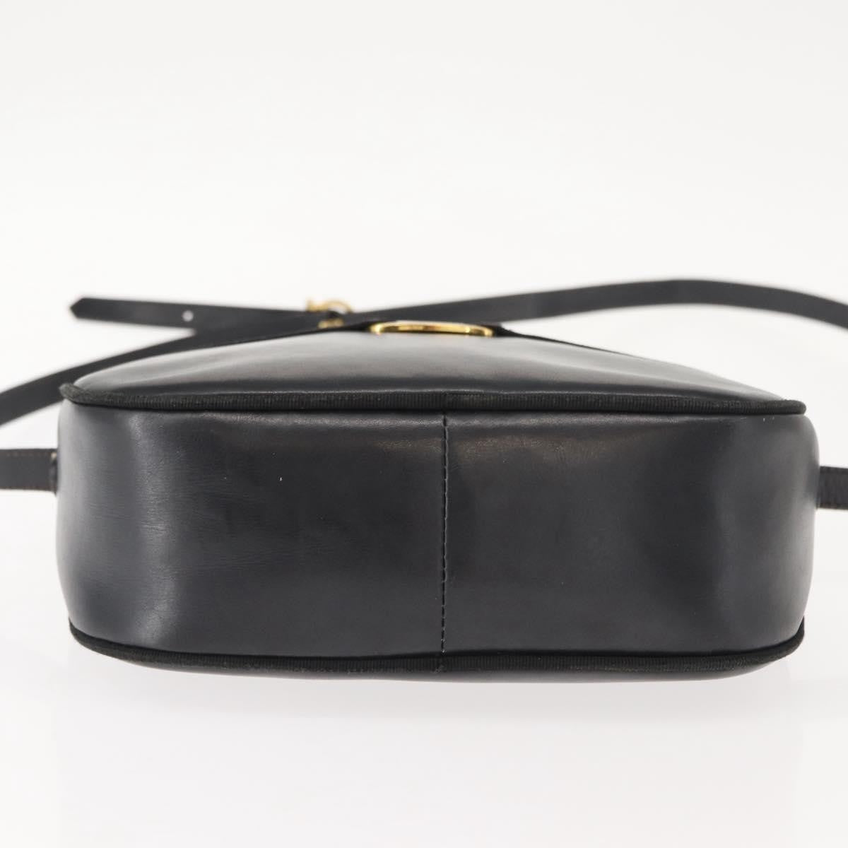 Salvatore Ferragamo Vala Shoulder Bag Leather, BLACK, LEATHER, Shoulder bag