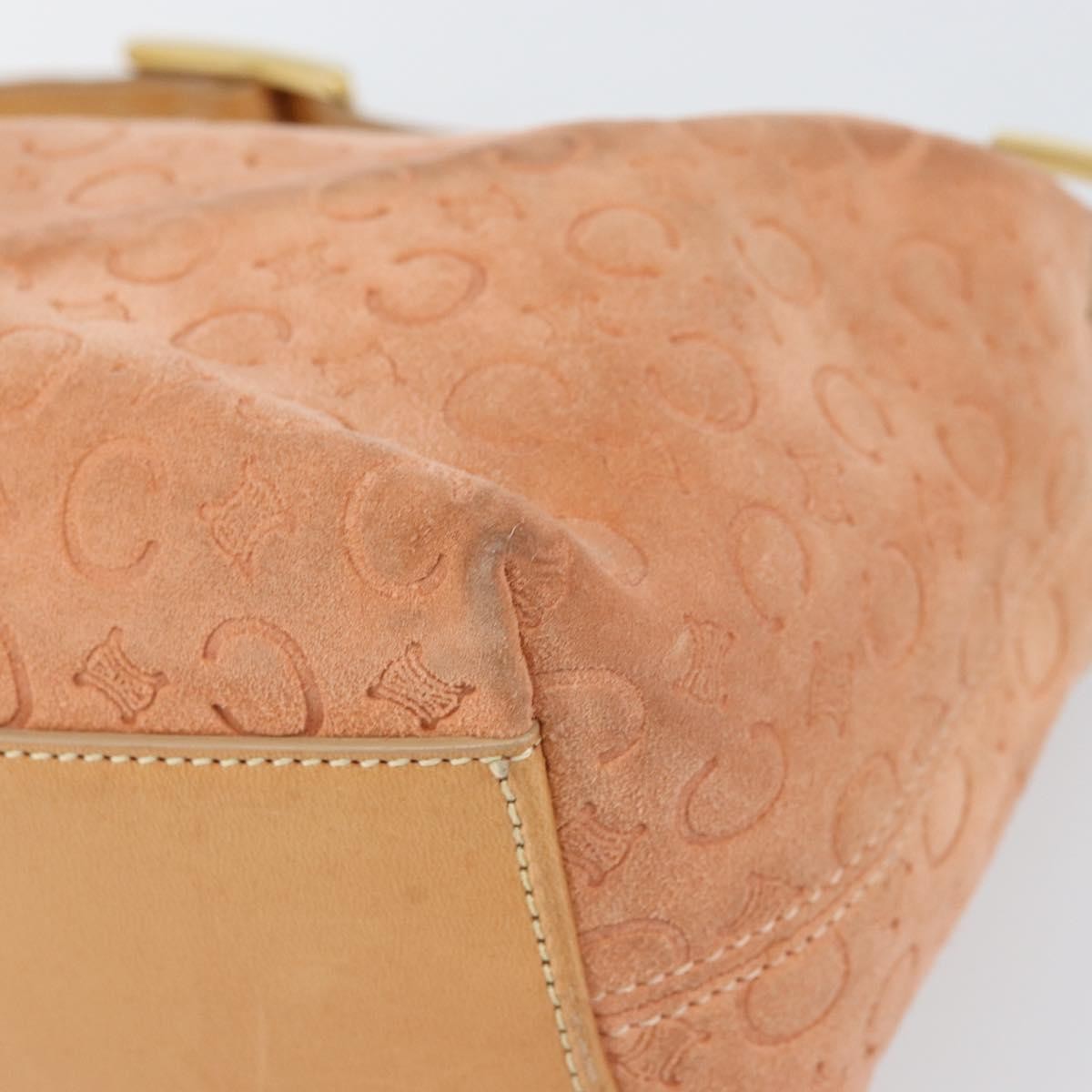 Celine C Macadam Shoulder bag Suede, ORANGE, SUEDE, Shoulder bag