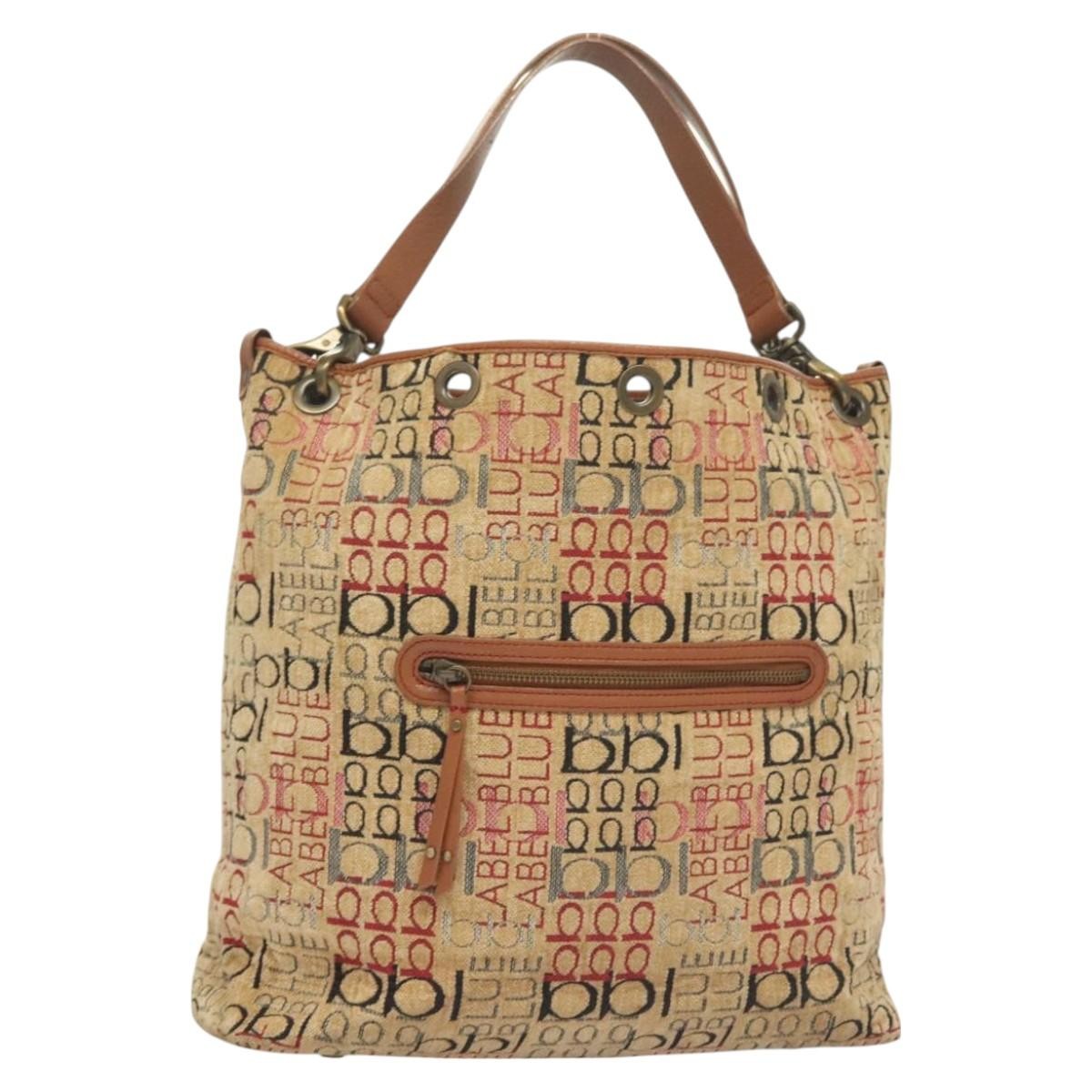 Burberry Blue Label Tote Bag Canvas, BEIGE, CANVAS, Tote bag