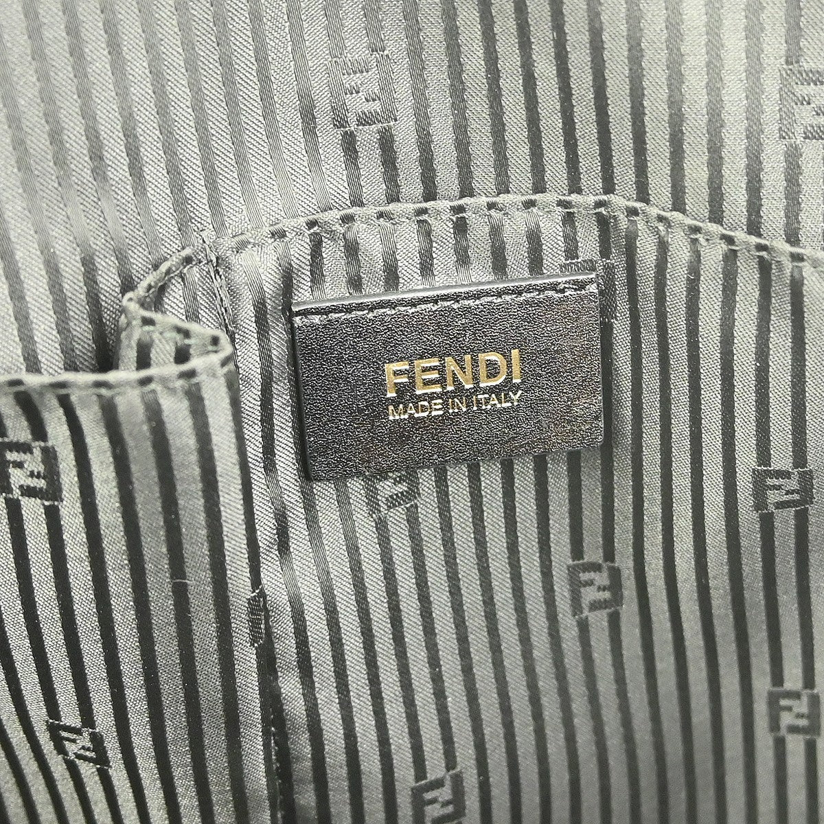 Fendi Chameleon Satchel Patent and Canvas, BLACK, PATENT_LEATHER, Handbag