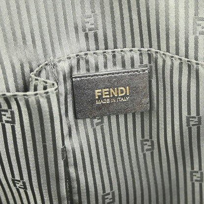 Fendi Chameleon Satchel Patent and Canvas, BLACK, PATENT_LEATHER, Handbag