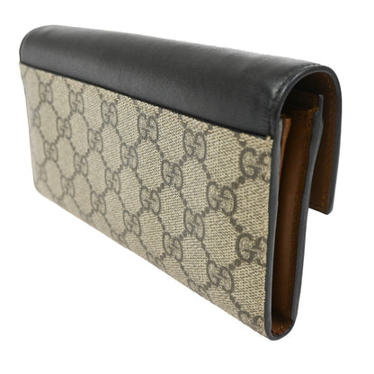 Gucci Padlock Continental Chain Wallet GG Coated Canvas and Leather, BROWN, CANVAS, Clutche & pouche