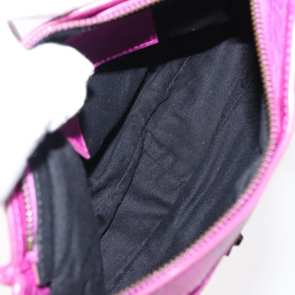 Balenciaga Classic Studs Cosmetic Pouch Leather, PURPLE, LEATHER, Clutche & pouche