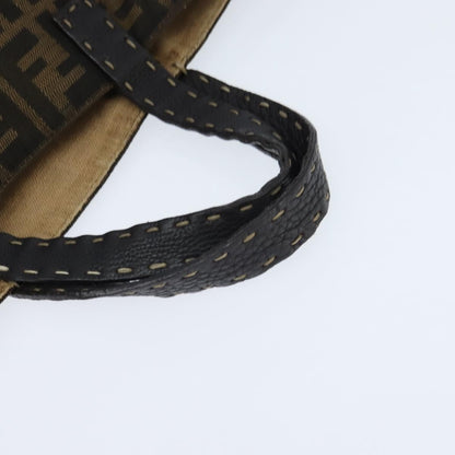 Fendi Open Shopping Tote Zucca Canvas, BROWN, CANVAS, Tote bag