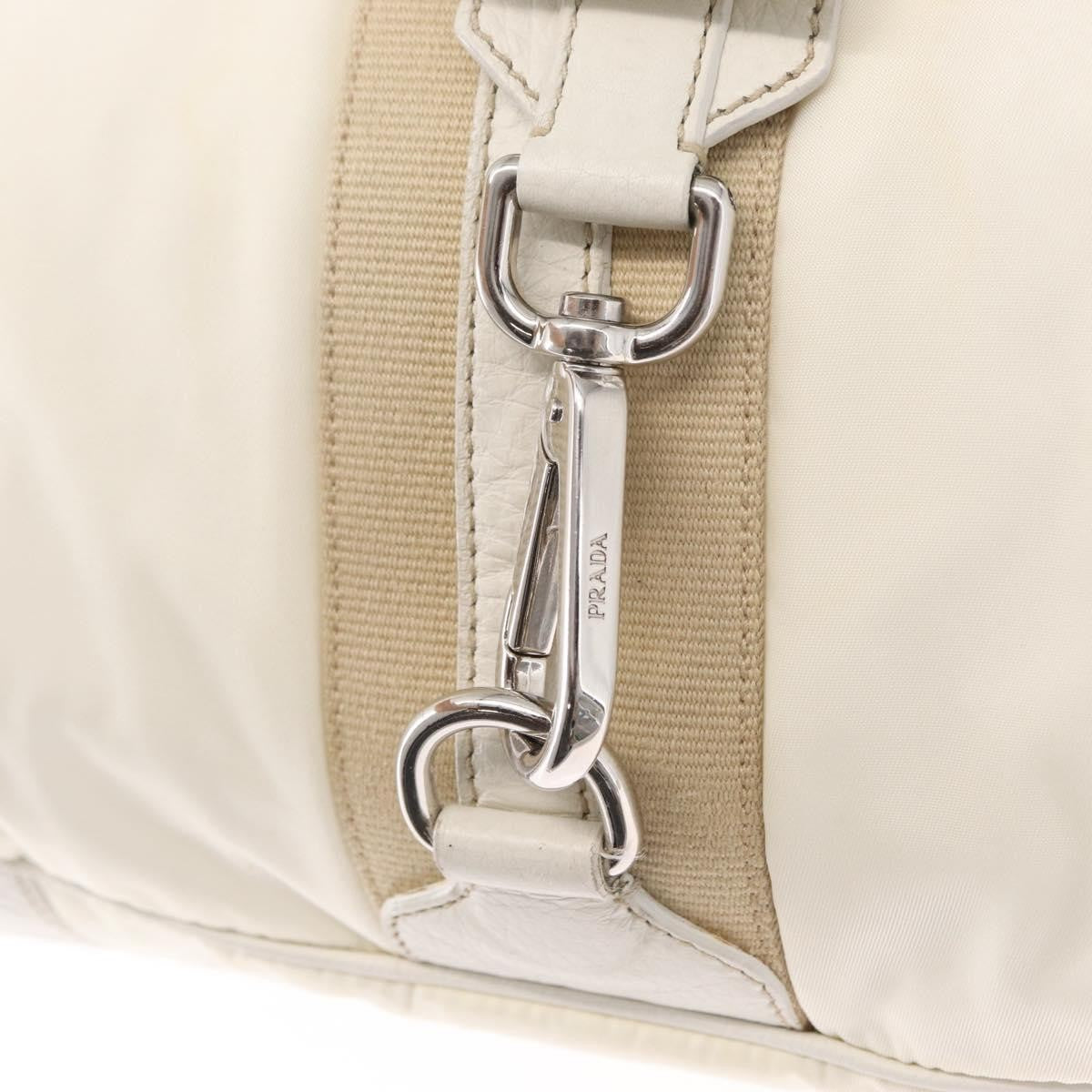 Prada Re-Edition 2002 Moon Handle Bag Re-Nylon and Leather, WHITE, NYLON, Shoulder bag
