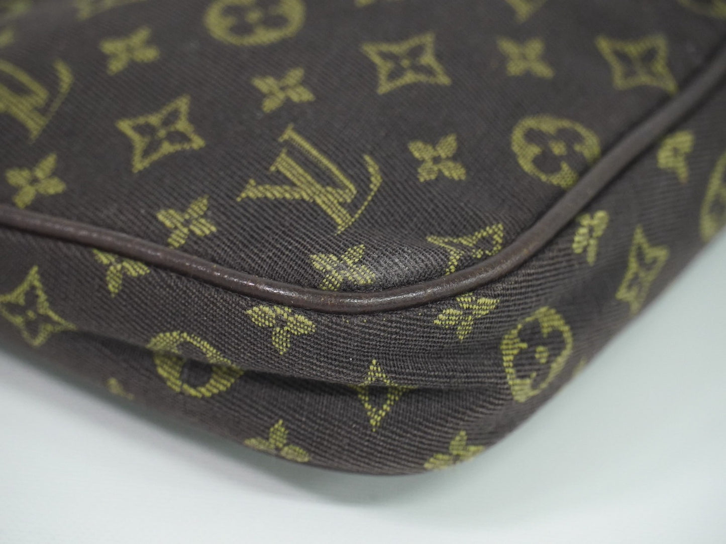 Louis Vuitton Mini pochette accessoire Min Lin Canvas, BROWN, CANVAS, Clutche & pouche