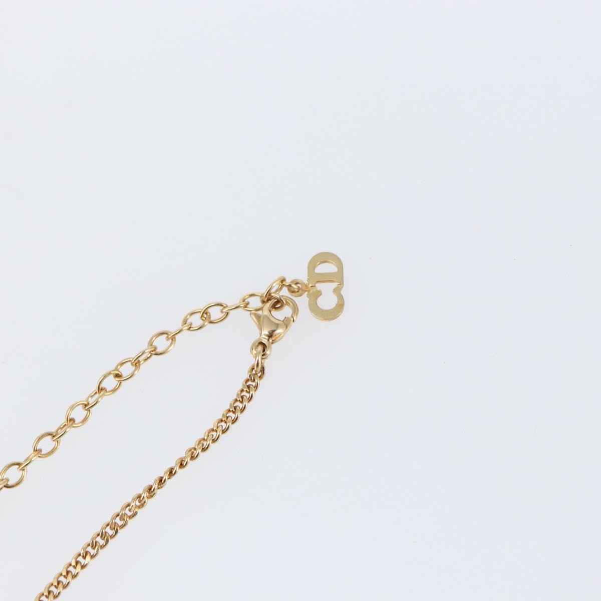 Christian Dior CD Pendant Necklace Metal, GOLD, METAL, Necklace