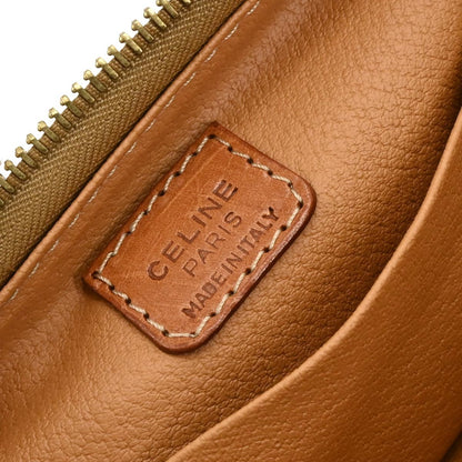 Celine Macadam Pochette Canvas and Leather, BROWN, CANVAS, Clutche & pouche