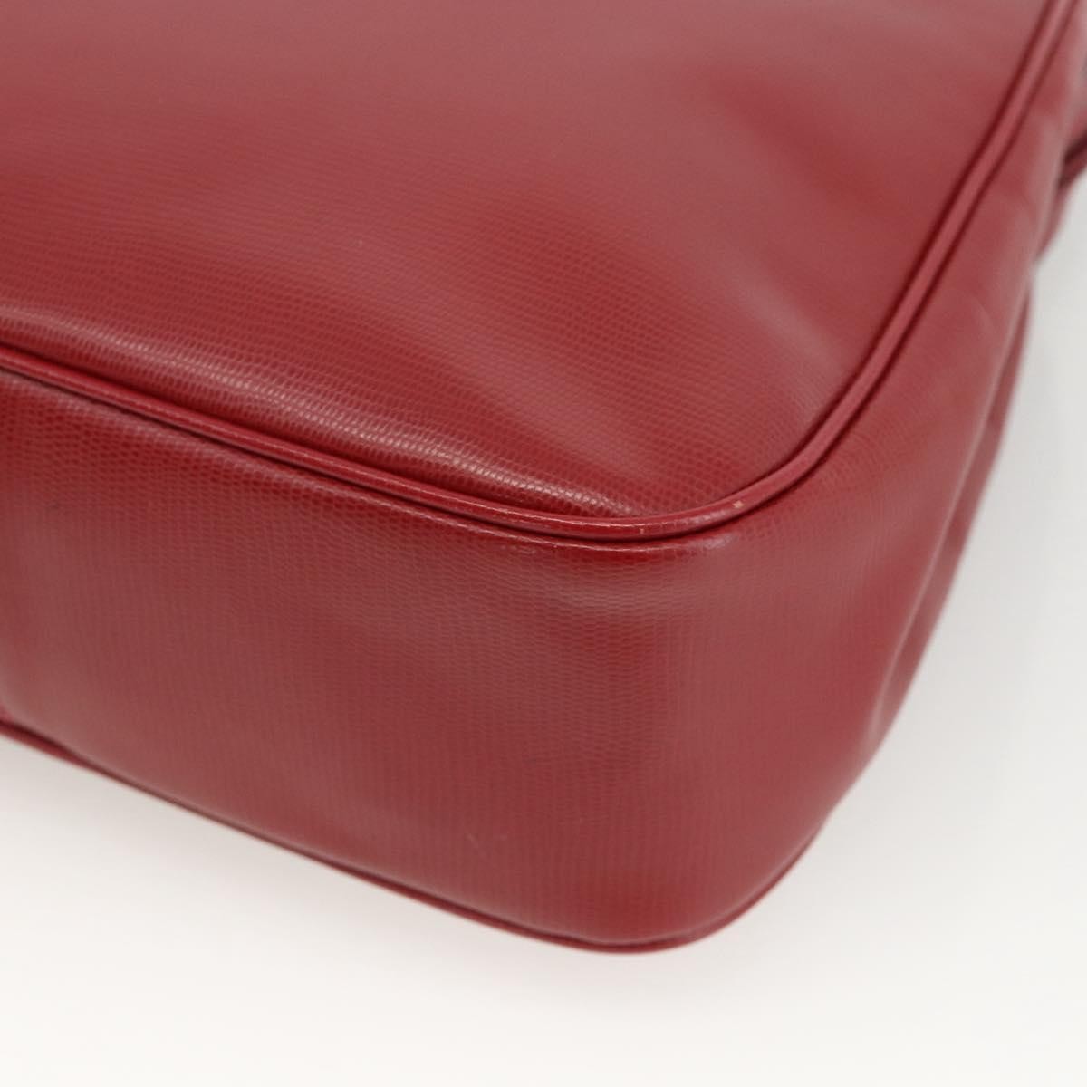 Celine Circle logo Leather, Burgundy, Leather, Tote Bag