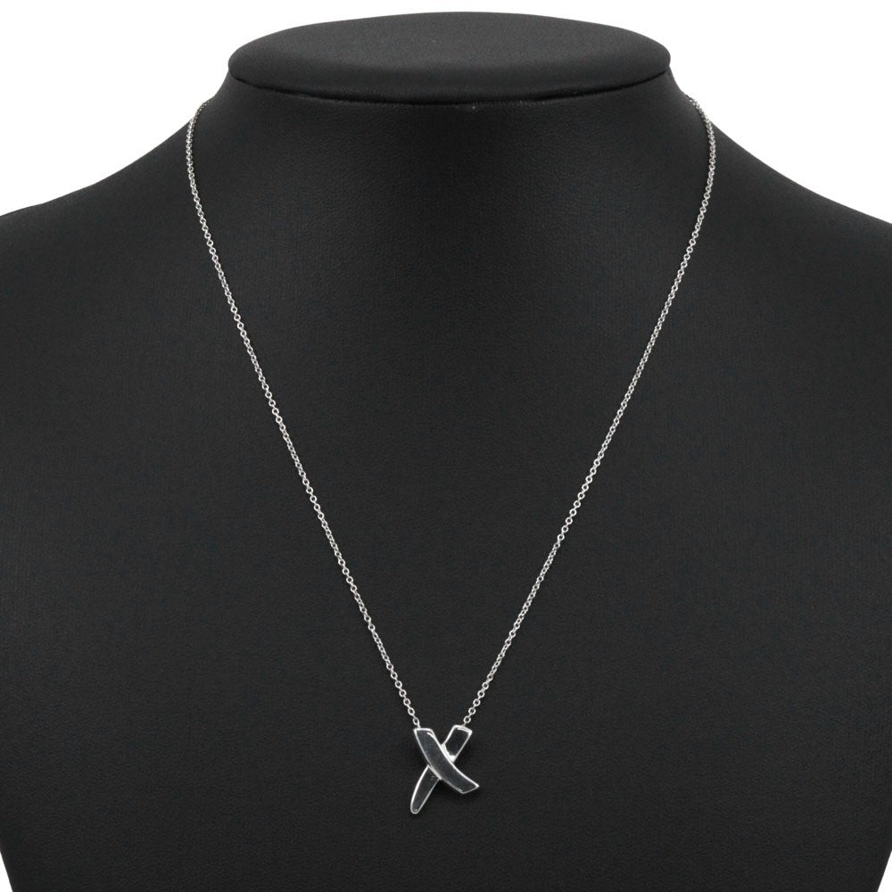 Tiffany & Co. Paloma Picasso Cross Pendant Necklace Silver 925, SILVER, SILVER, Necklace