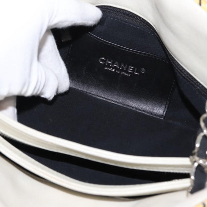 Chanel Just Mademoiselle Bag Woven Stitch Patent, YELLOW, PATENT_LEATHER, Shoulder bag