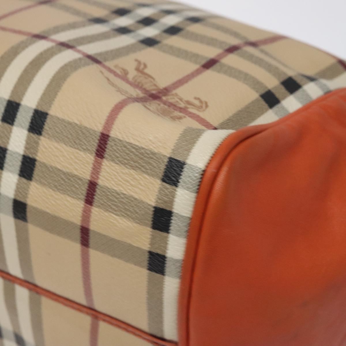 Burberry Canterbury Panels Tote Haymarket Coated Canvas and Leather, BEIGE, PVC, Tote bag