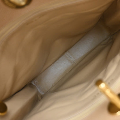 Chanel Vintage CC Lock Pocket Tote Quilted Caviar, BEIGE, LEATHER, Handbag