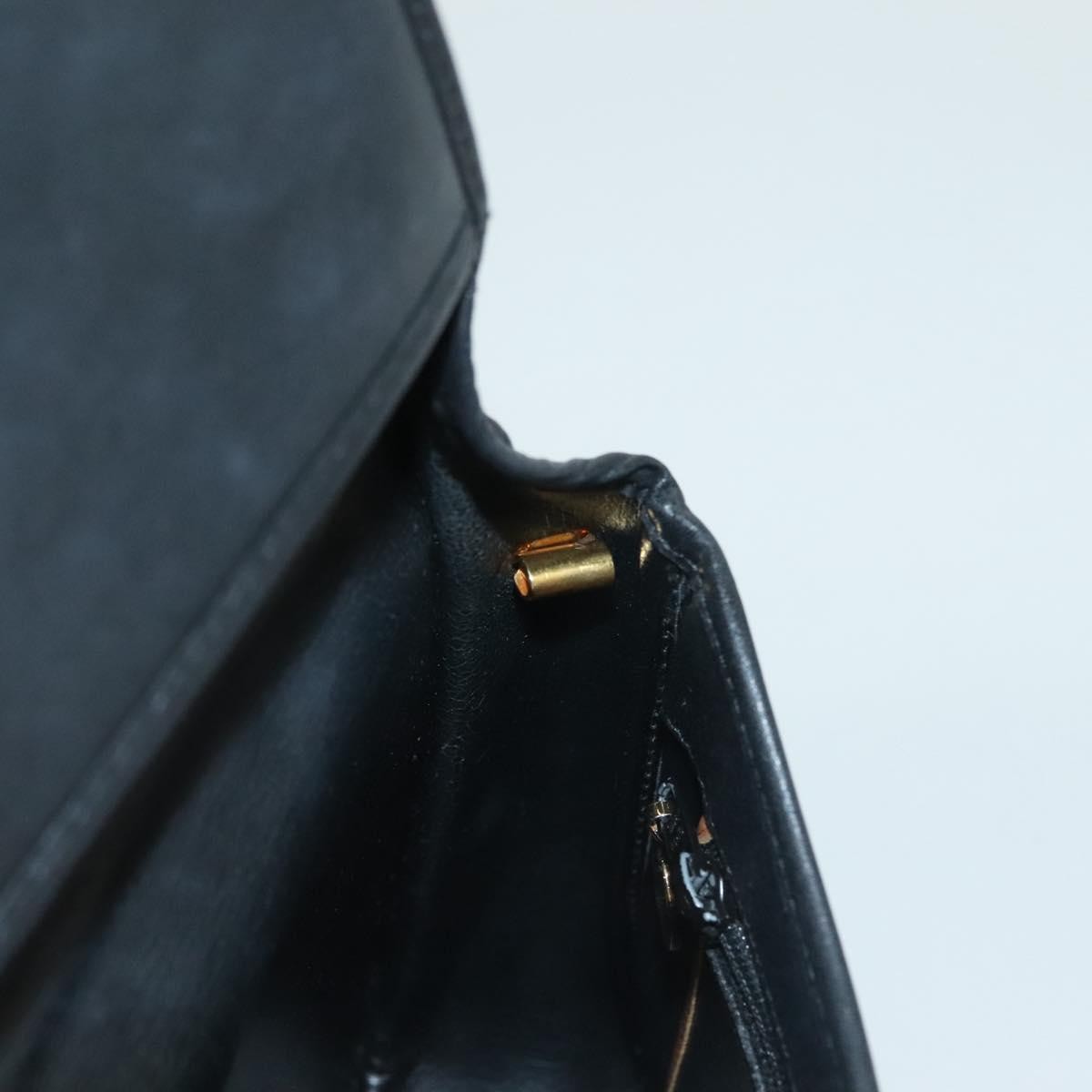 Christian Dior Vintage Trotter Crossbody Bag Leather, BLACK, LEATHER, Clutche & pouche