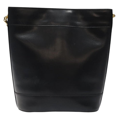 Celine Shoulder Bag Leather, BLACK, LEATHER, Shoulder bag