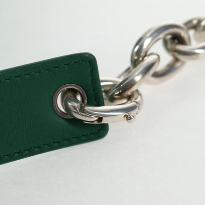 Bottega Veneta The Chain Pouch Leather, GREEN, LEATHER, Clutche & pouche