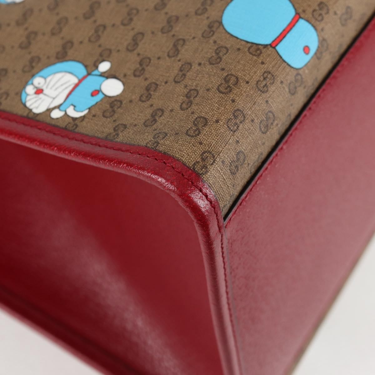 Gucci Doraemon Tote Printed Mini GG Coated Canvas, BROWN, CANVAS, Tote bag