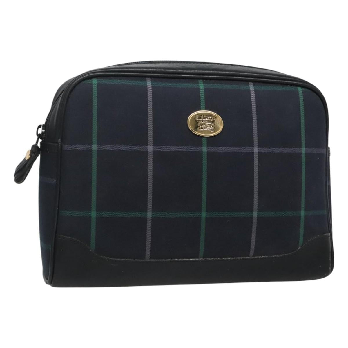 Burberry Nova check Pochette Canvas, NAVY, CANVAS, Clutche & pouche