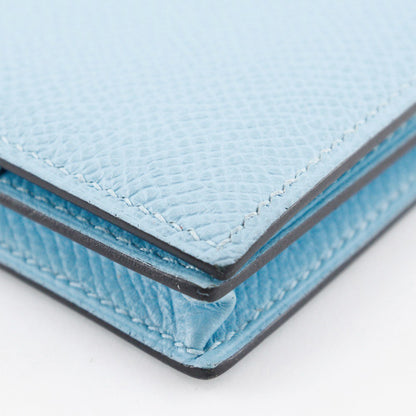 Hermes Bearn Wallet Epsom, BLUE, LEATHER, Wallets