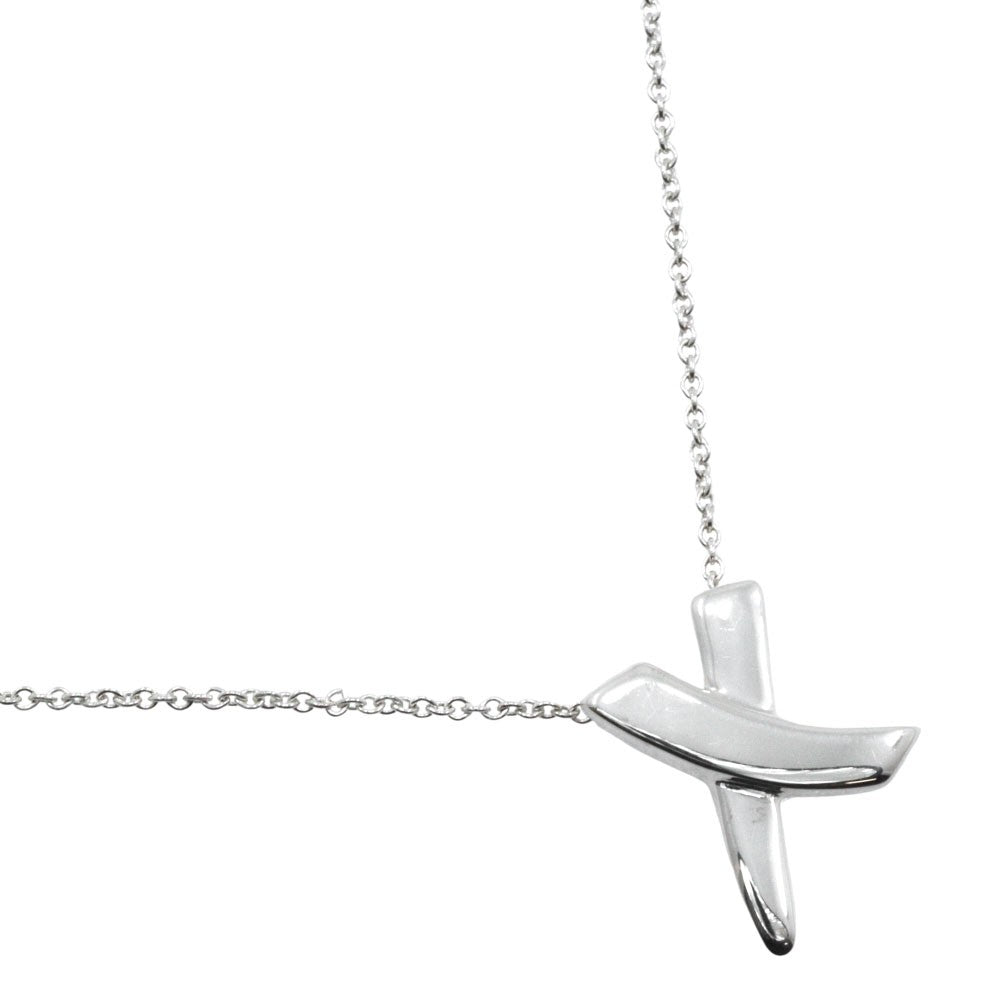 Tiffany & Co. Paloma Picasso Graffiti X Pendant Necklace Silver, SILVER, SILVER, Necklace