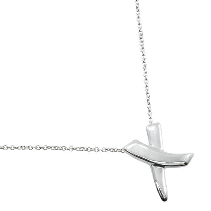 Tiffany & Co. Paloma Picasso Graffiti X Pendant Necklace Silver, SILVER, SILVER, Necklace