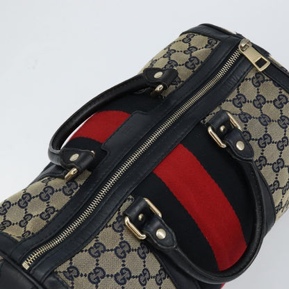 Gucci Vintage Web Boston Bag GG Canvas, NAVY, CANVAS, Travel bag