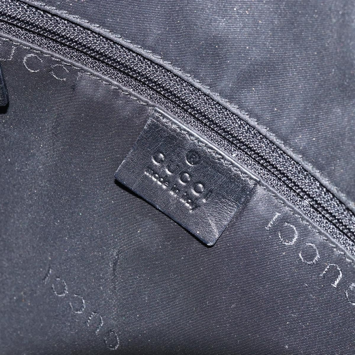 Gucci Vintage Bamboo Shoulder Bag Leather, BLACK, LEATHER, Shoulder bag