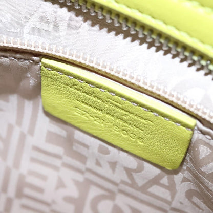 Salvatore Ferragamo Sofia Satchel Raffia with Leather, GREEN, WOOD, Handbag