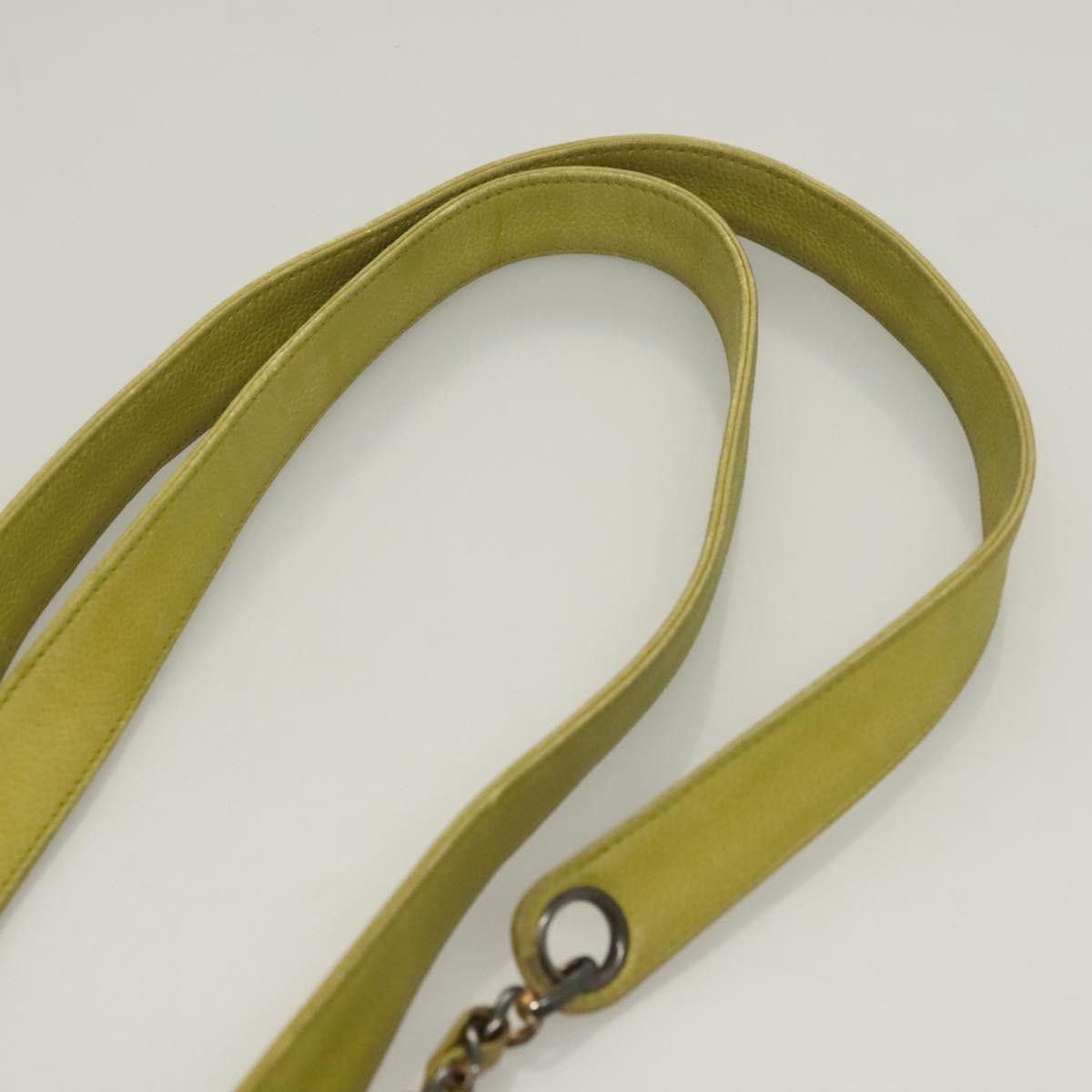 Chanel Vintage Front Pocket Shoulder Bag Quilted Caviar, GREEN, LEATHER, Shoulder bag