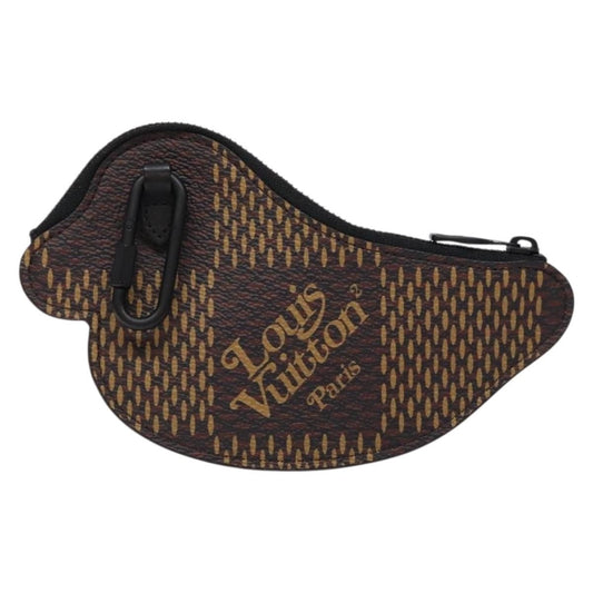 Louis Vuitton Nigo Duck Coin Holder Printed Leather and Limited Edition Giant Damier, BLACK, CANVAS, Wallets