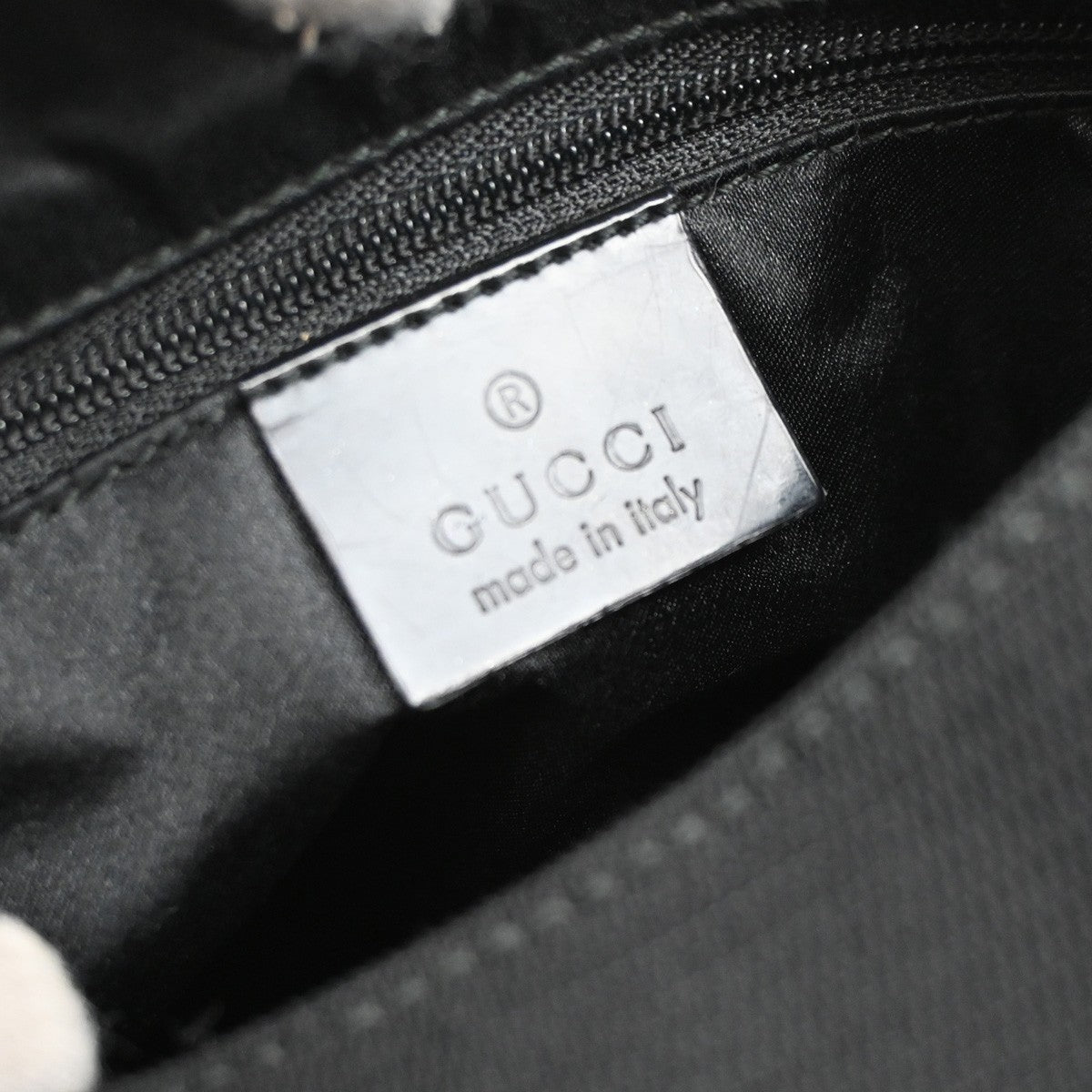 Gucci Vintage Shoulder Bag Nylon, BLACK, NYLON, Shoulder bag