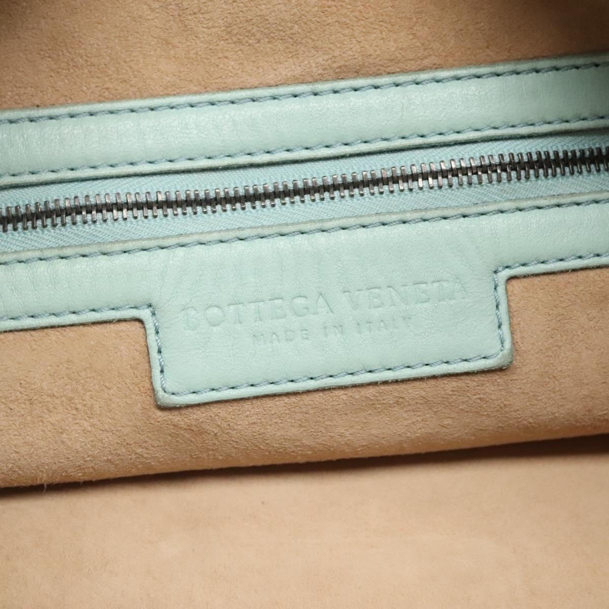 Bottega Veneta Veneta Hobo Lether with intrecciato detail, BLUE, LEATHER, Handbag