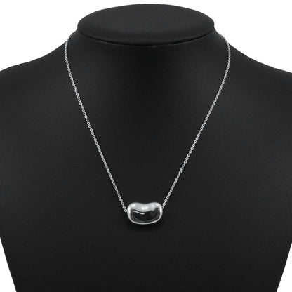 Tiffany & Co. Elsa Peretti Bean Pendant Necklace Sterling Silver, SILVER, SILVER, Necklace
