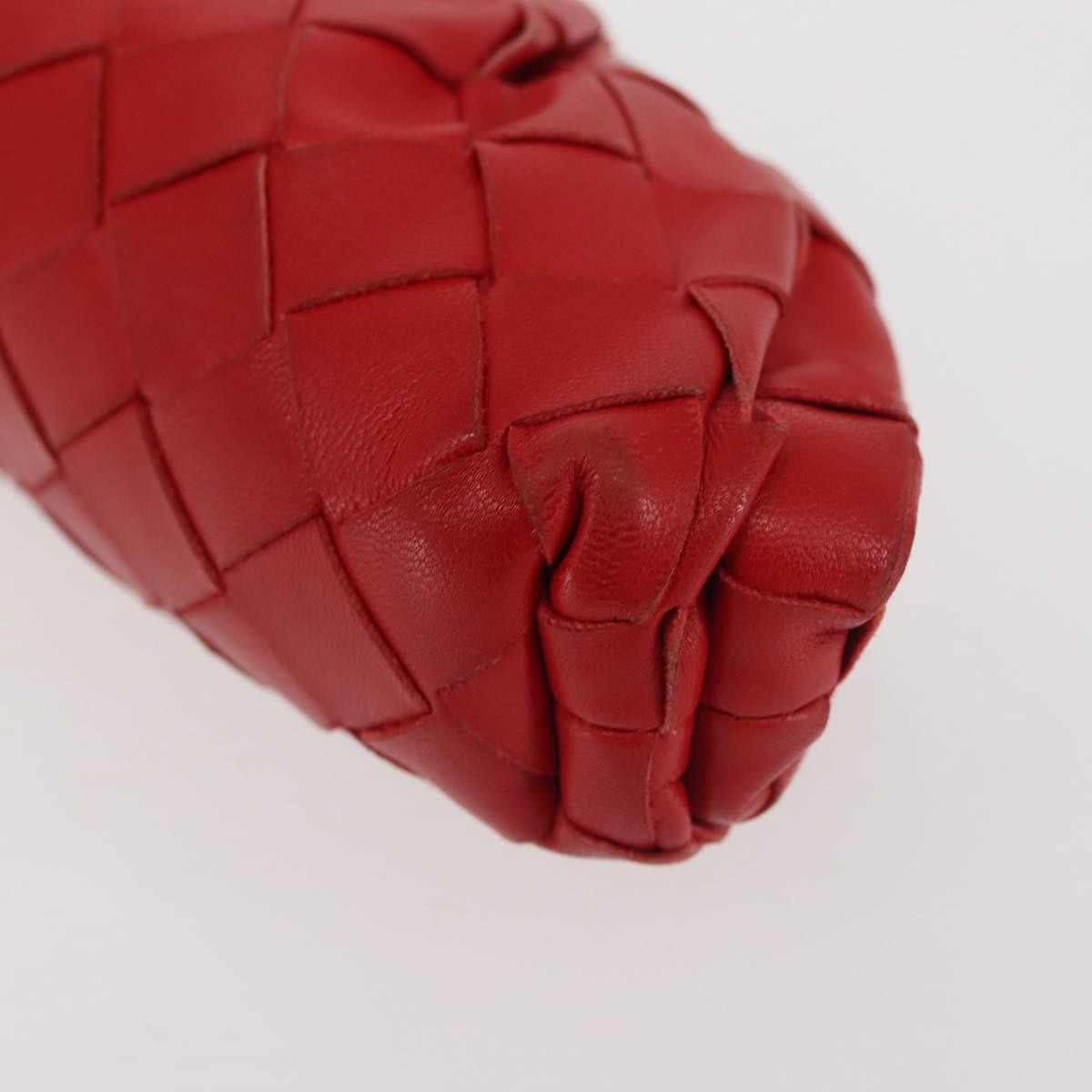 Bottega Veneta The Pouch Coin Purse Intrecciato Nappa, RED, LEATHER, Clutche & pouche