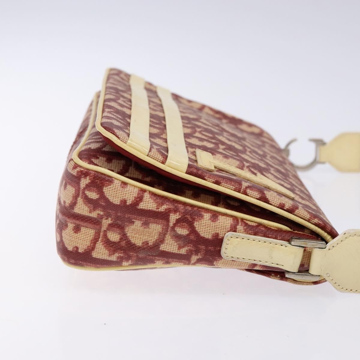 Christian Dior Vintage Flap Crossbody Bag Canvas, RED, CANVAS, Shoulder bag