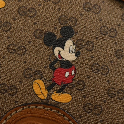 Gucci Disney Mickey Mouse Round Shoulder Bag Printed Mini GG Coated Canvas, BEIGE, CANVAS, Shoulder bag