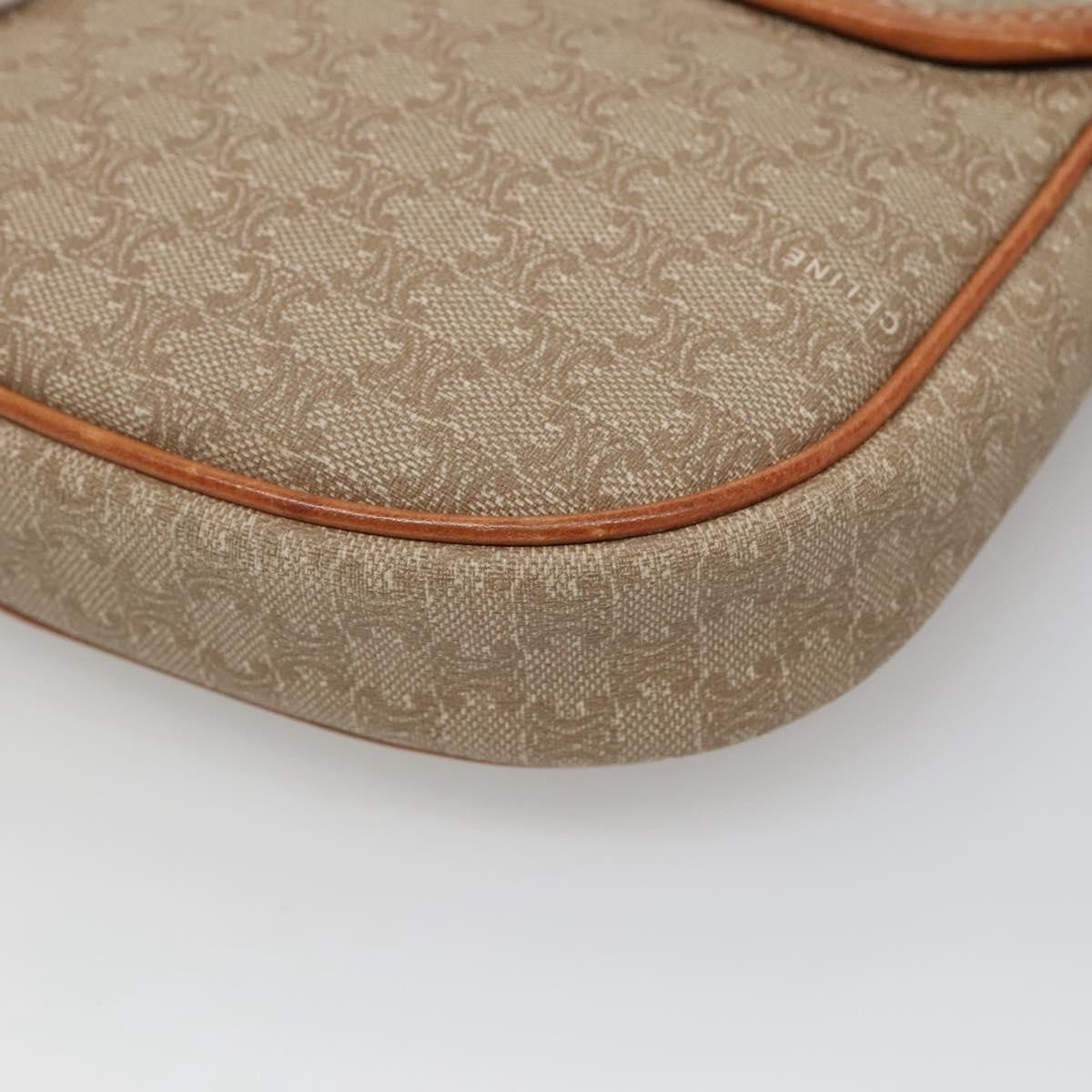 Celine Macadam Shoulder Bag PVC Leather, BEIGE, PVC, Shoulder bag