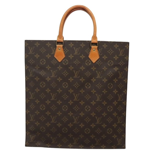 Louis Vuitton Sac Plat Bag Monogram Canvas, BROWN, CANVAS, Tote bag