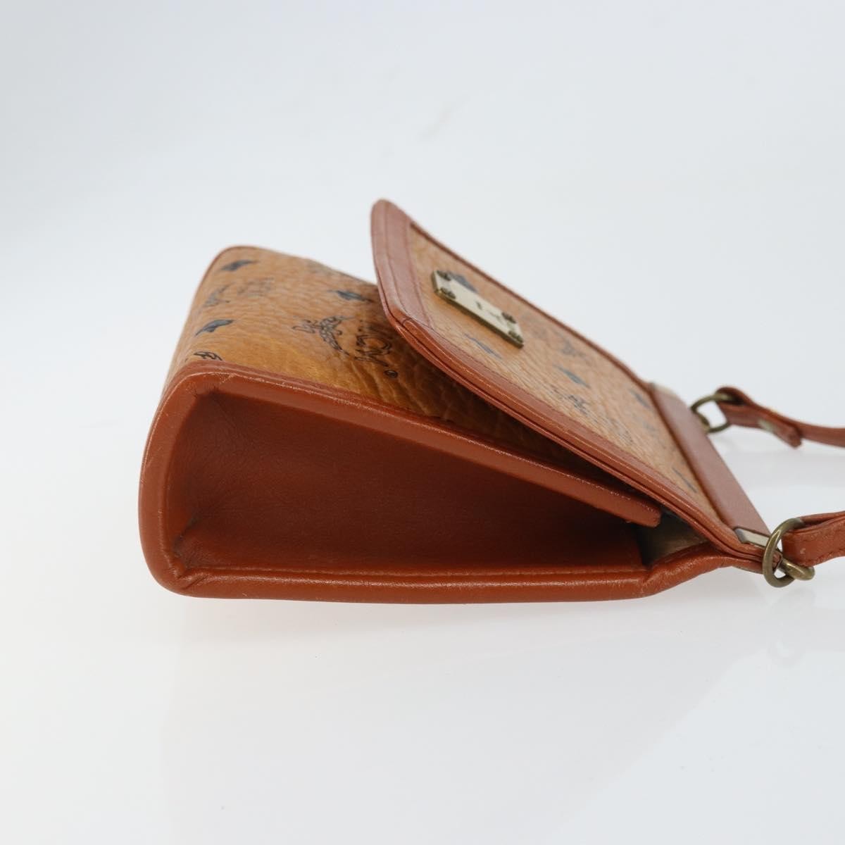 MCM Visetos Shoulder bag Canvas and Leather, BROWN, CANVAS, Shoulder bag