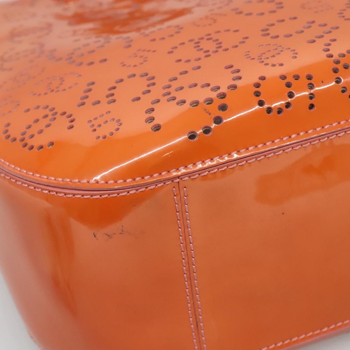 Chanel CC No.5 Shopping Tote Perforated Patent, ORANGE, PATENT_LEATHER, Tote bag