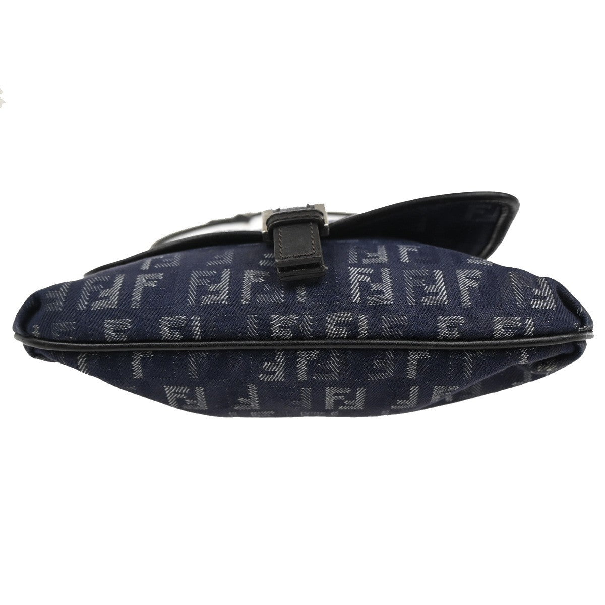 Fendi Vintage Flap Crossbody Bag Zucchino Denim, BLUE, DENIM_JEANS, Shoulder bag