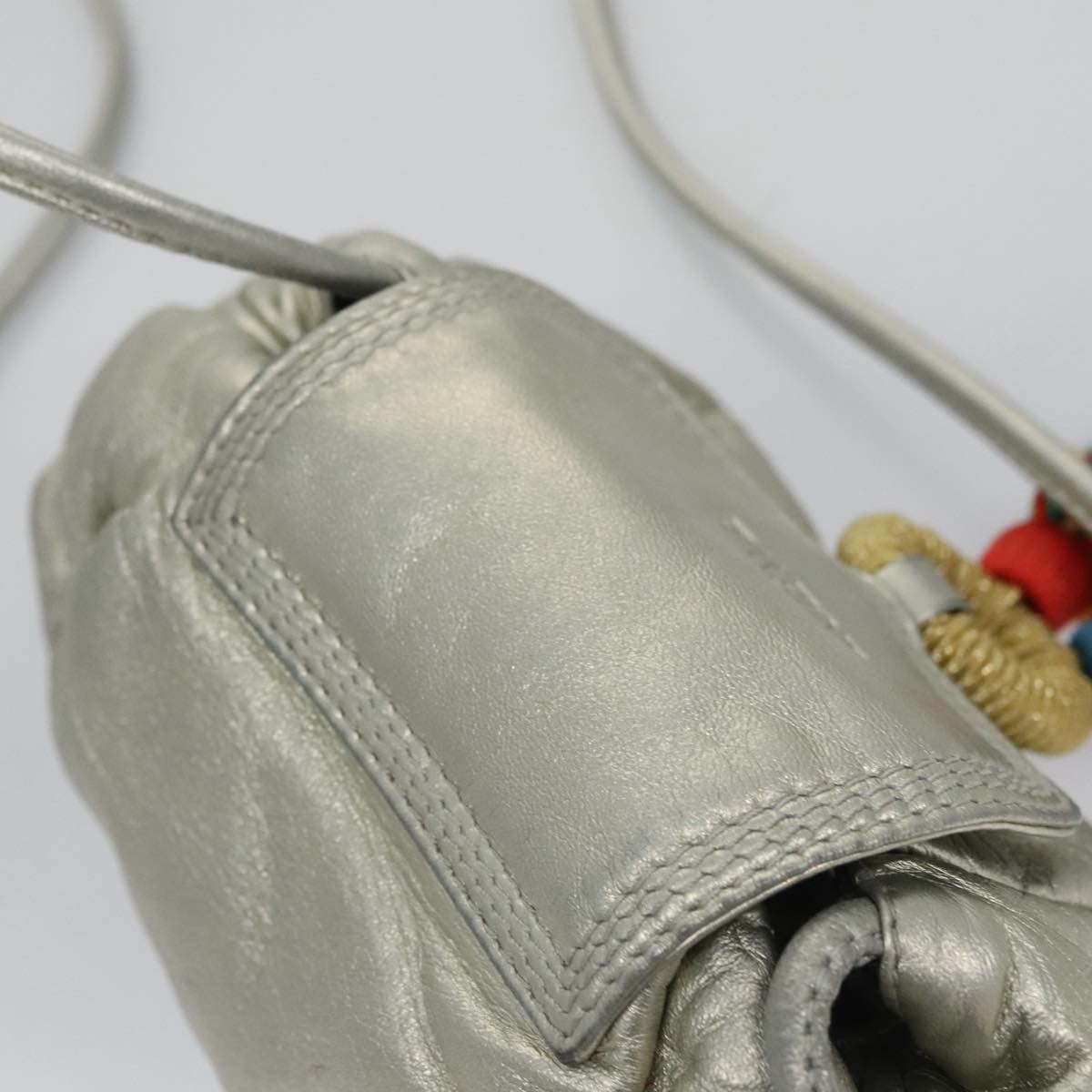 Loewe Vintage Crossbody Leather, SILVER, LEATHER, Shoulder bag