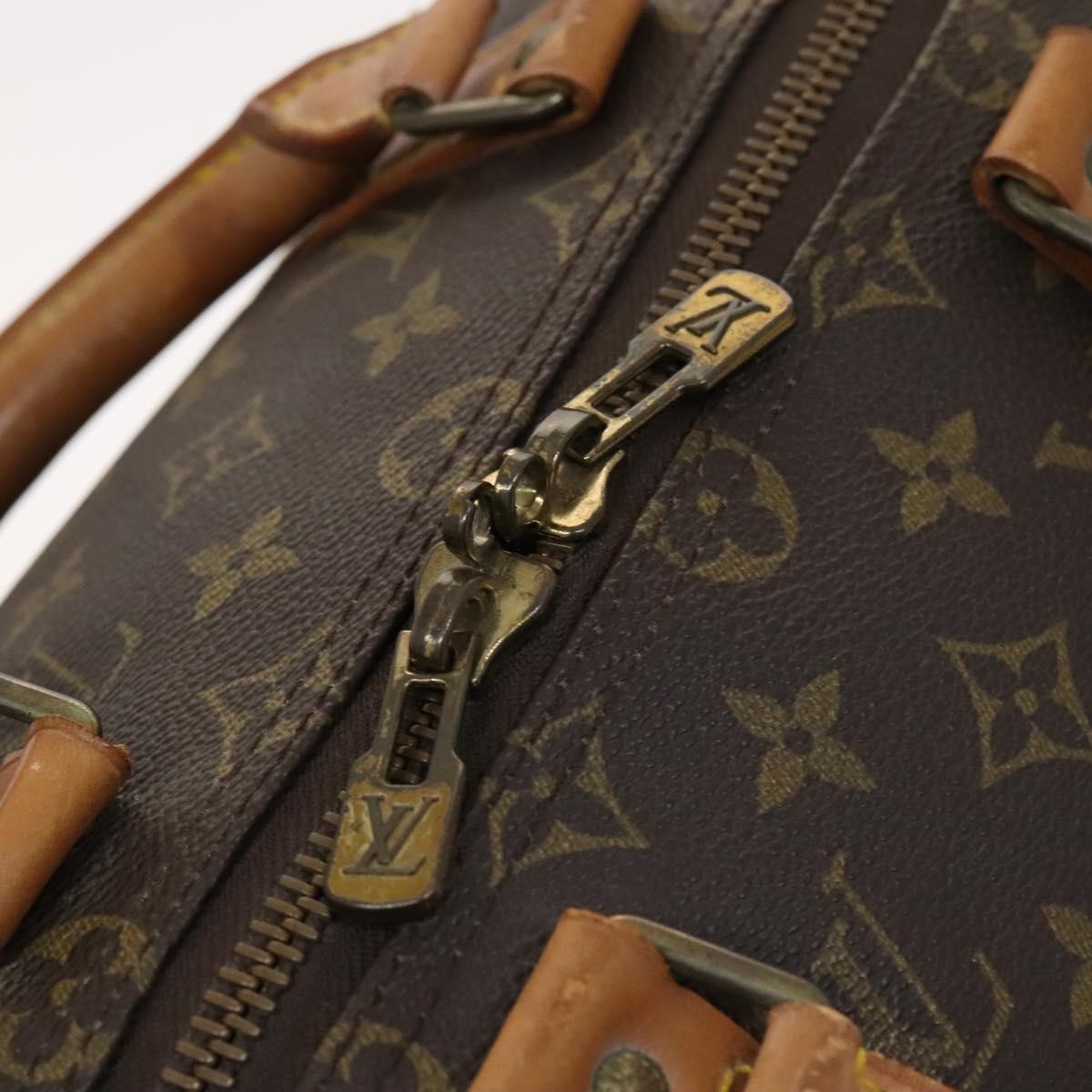 Louis Vuitton Keepall Bag Monogram Canvas, BROWN, CANVAS, Travel bag