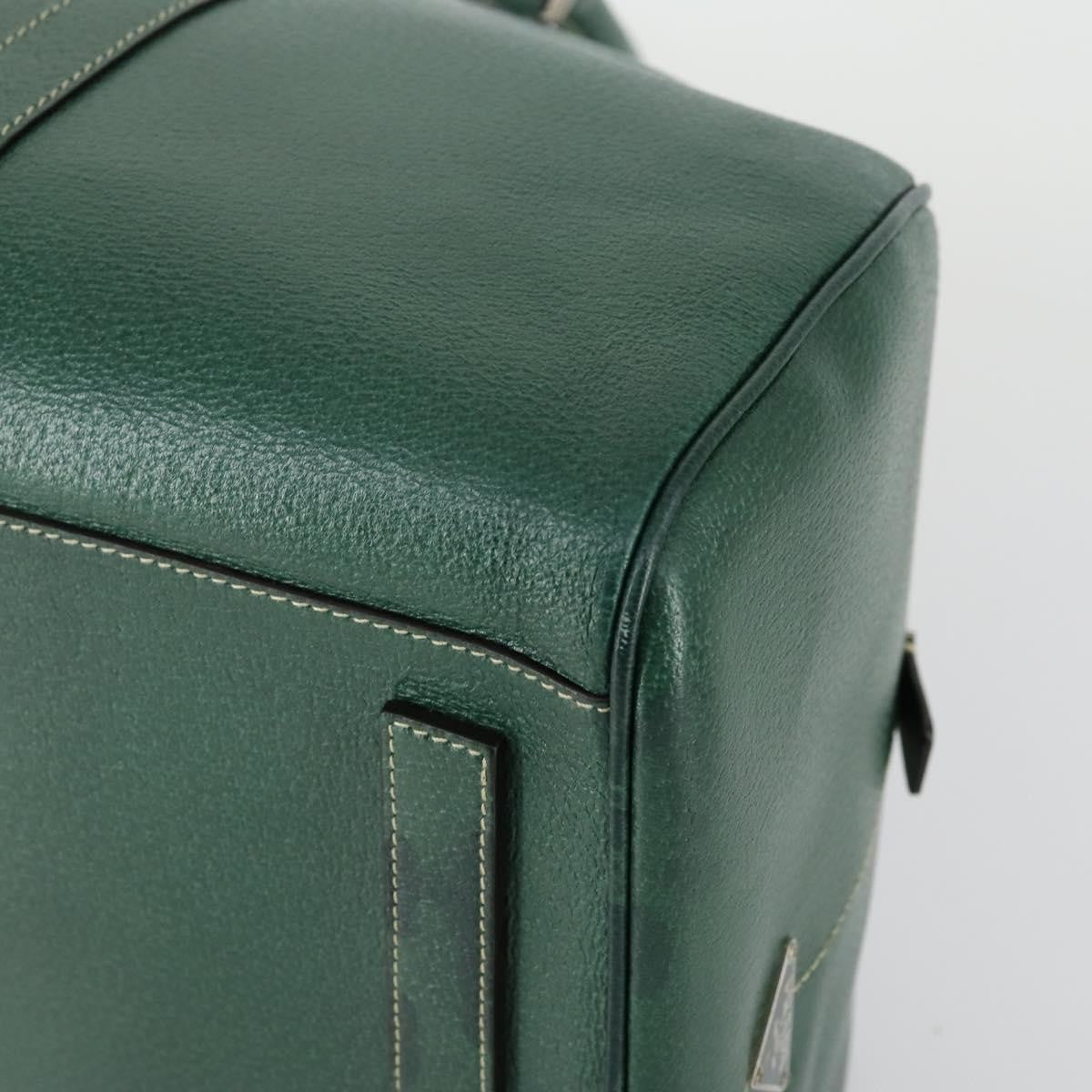 Prada Vintage Boston Bag Leather, GREEN, LEATHER, Travel bag