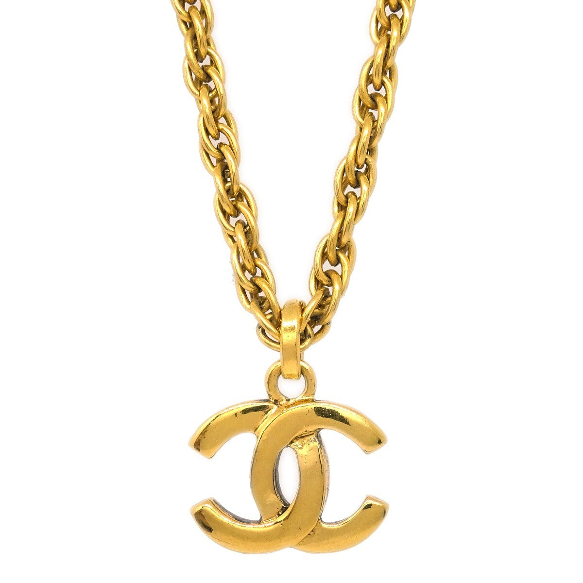 Chanel CC Pendant Necklace Metal, GOLD, GOLD_PLATED, Necklace