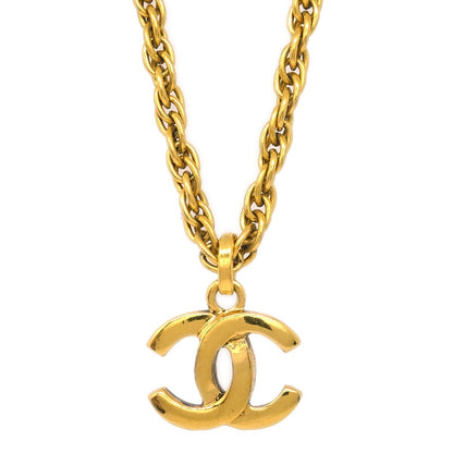 Chanel CC Pendant Necklace Metal, GOLD, GOLD_PLATED, Necklace
