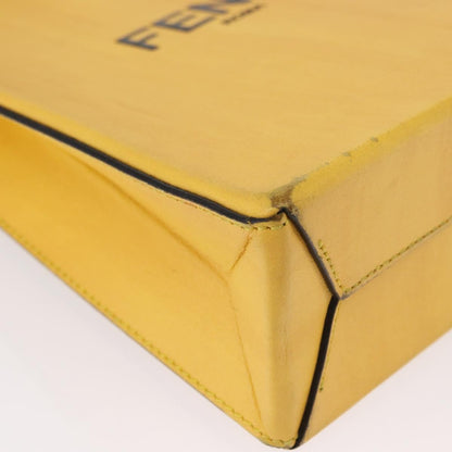 Fendi Pack Shopping Tote Leather, YELLOW, LEATHER, Handbag