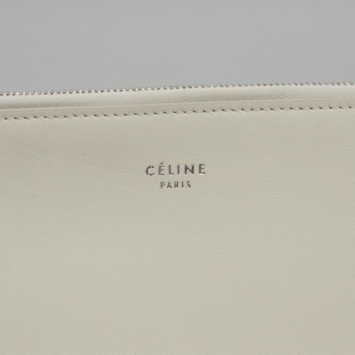 Celine Solo Pouch Bicolor Leather, PURPLE, LEATHER, Clutche & pouche
