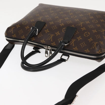 Louis Vuitton Porte-Documents Jour Bag Macassar Monogram Canvas, BROWN, CANVAS, Briefcase